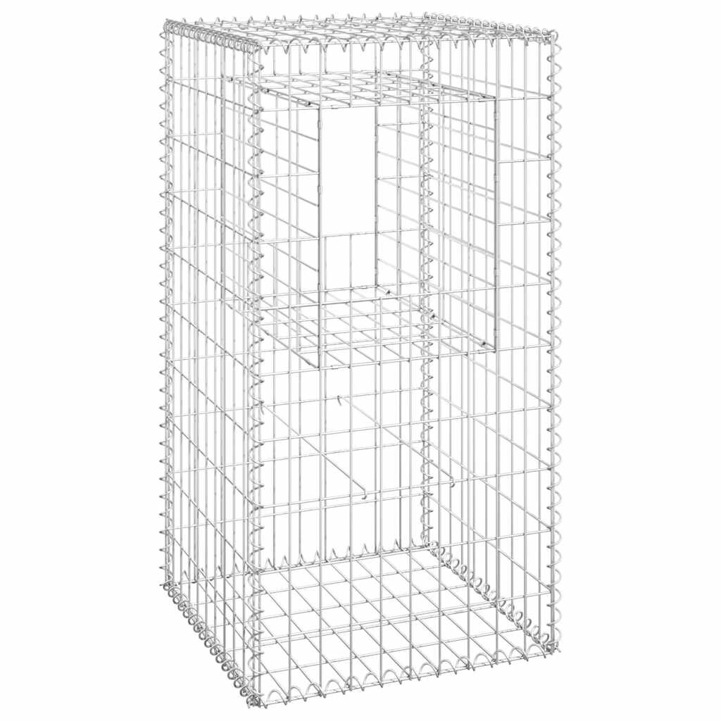 vidaXL Gabion Basket Posts 2 pcs 50x50x100 cm Iron 3