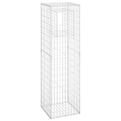vidaXL Gabion Basket Posts 2 pcs 50x50x180 cm Iron 3