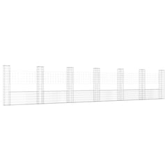 U-shape Gabion Basket with 2 Posts Iron Height 150 cm 740 cm