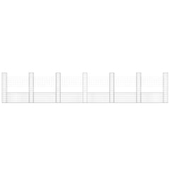 U-shape Gabion Basket with 2 Posts Iron Height 150 cm 740 cm