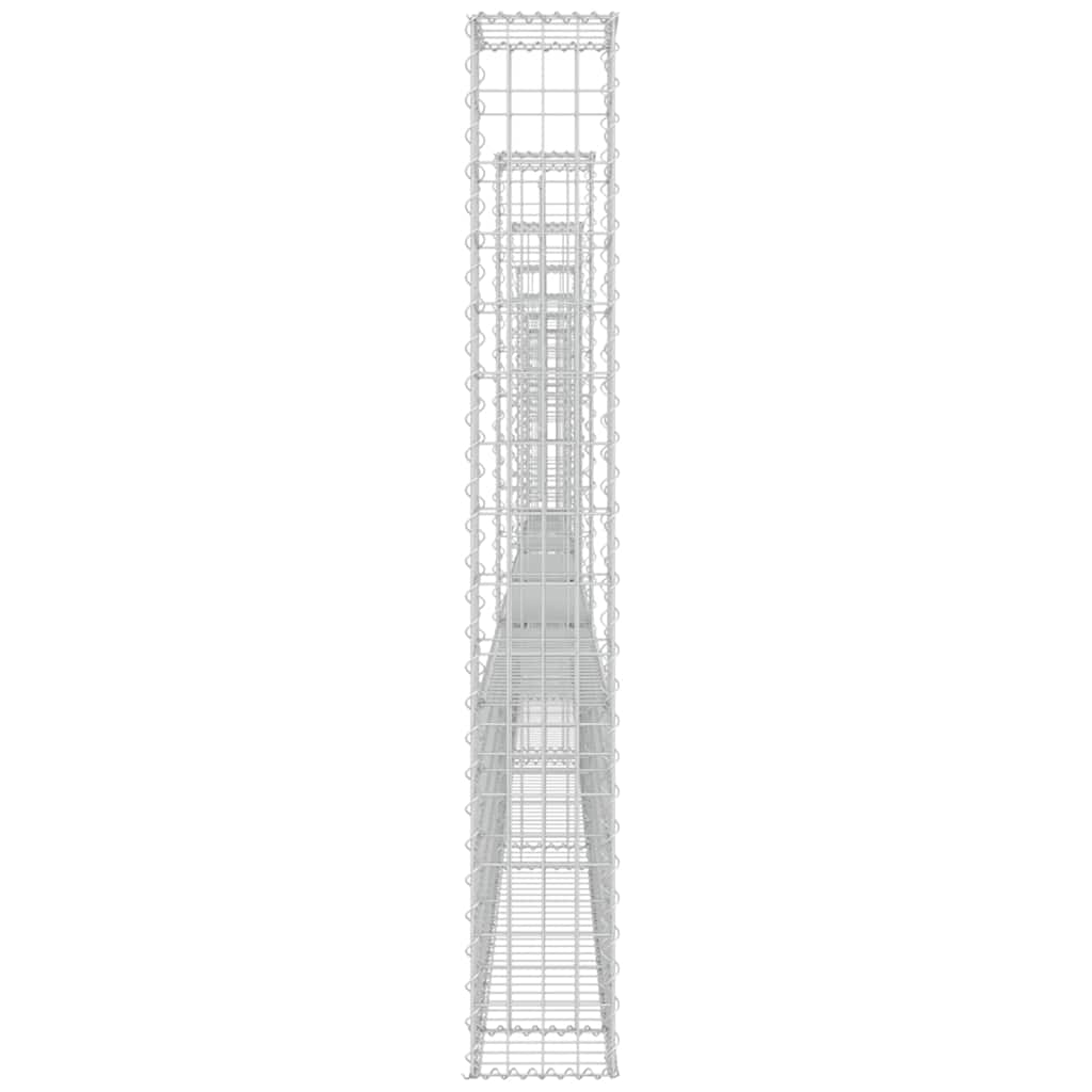 U-shape Gabion Basket with 2 Posts Iron Height 150 cm 740 cm