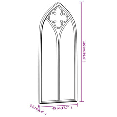 Garden Mirror Iron for Outdoor Use Sand 100 cm 45 cm