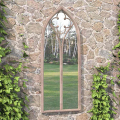 Garden Mirror Iron for Outdoor Use Sand 70 cm 30 cm