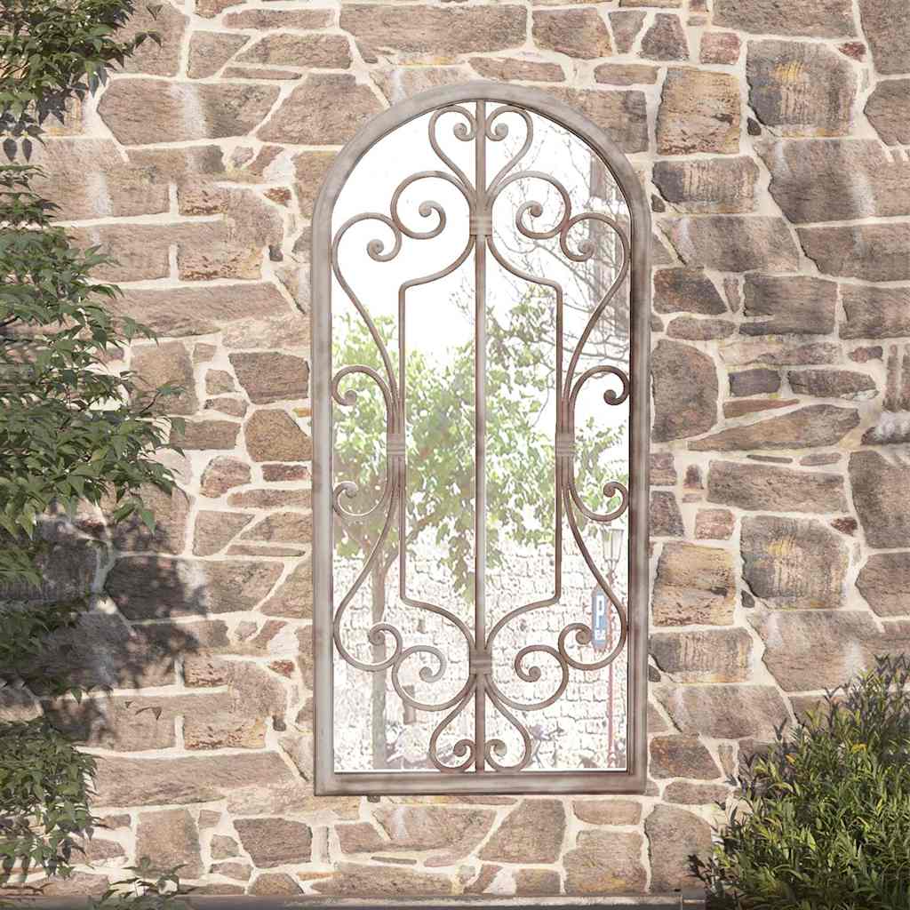 Garden Mirror Iron for Outdoor Use Sand 100 cm 45 cm