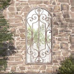 Garden Mirror Iron for Outdoor Use Sand 100 cm 45 cm