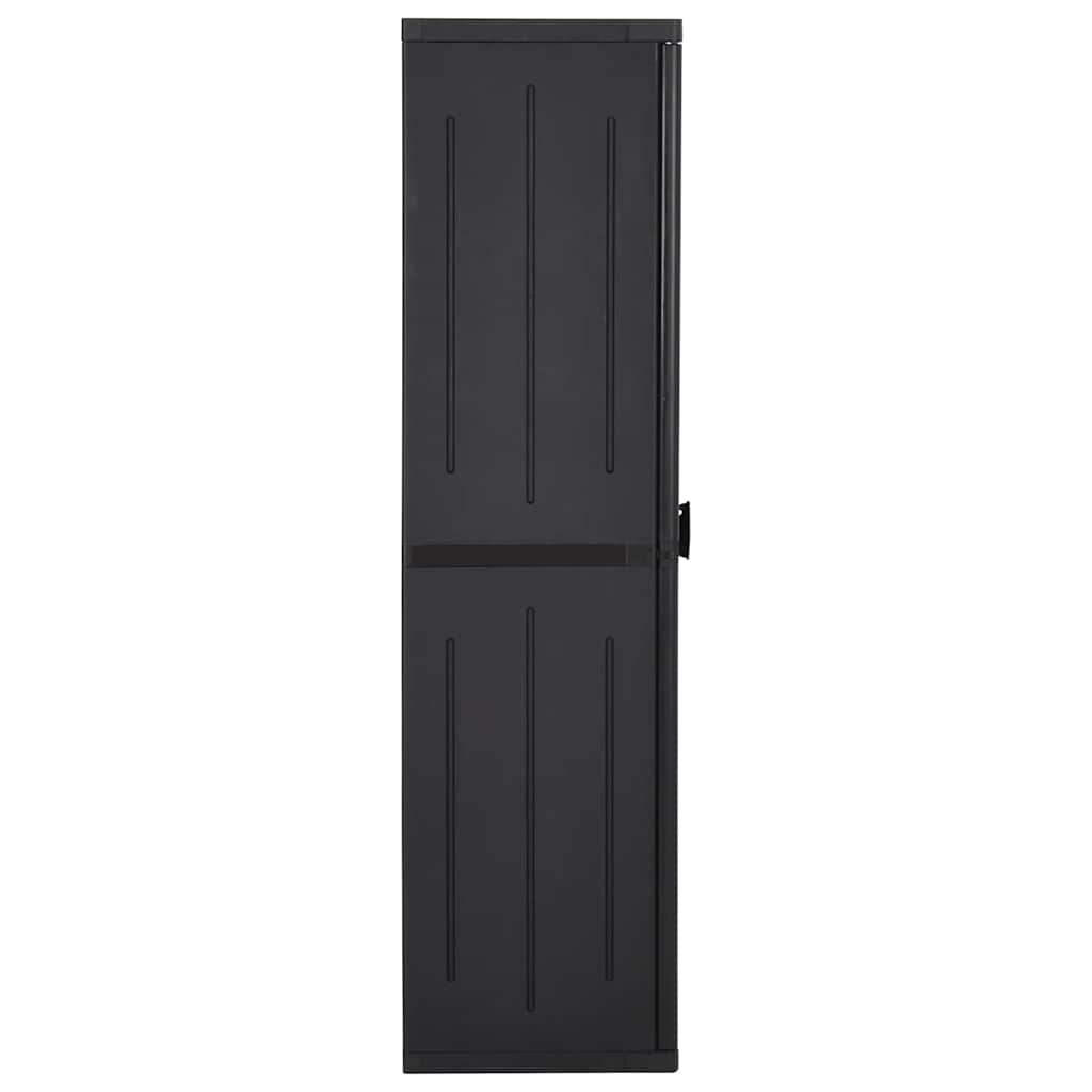 Garden Storage Cabinet Black PP, image 2