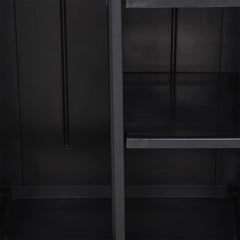Garden Storage Cabinet Black PP, image 4