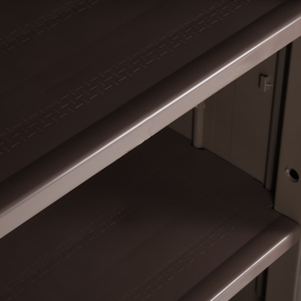 vidaXL Garden Cabinet | Brown | 100% Polypropylene | 65 x 45 x 172 cm 6