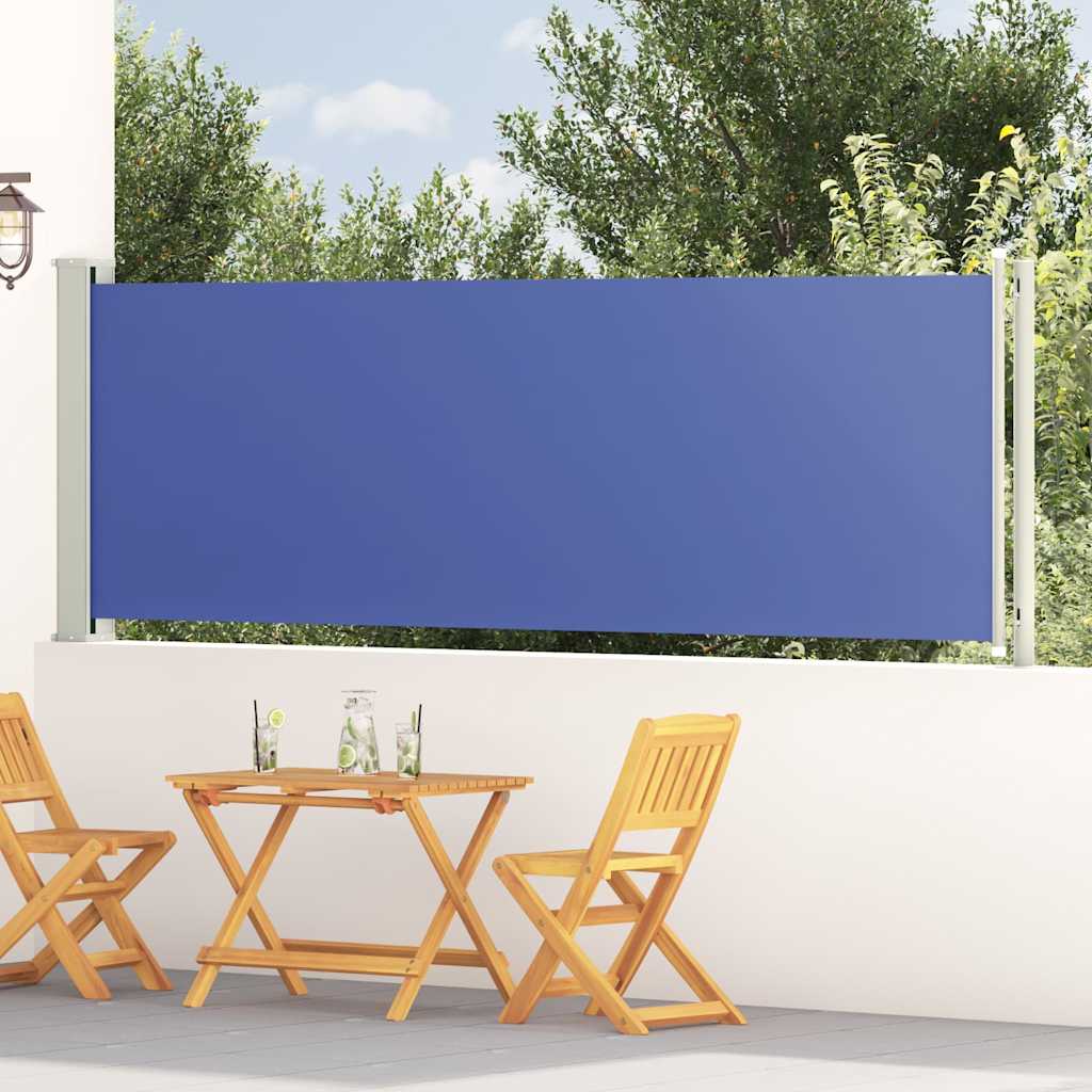 vidaXL Patio Retractable Side Awning 117x600 cm Blue 1