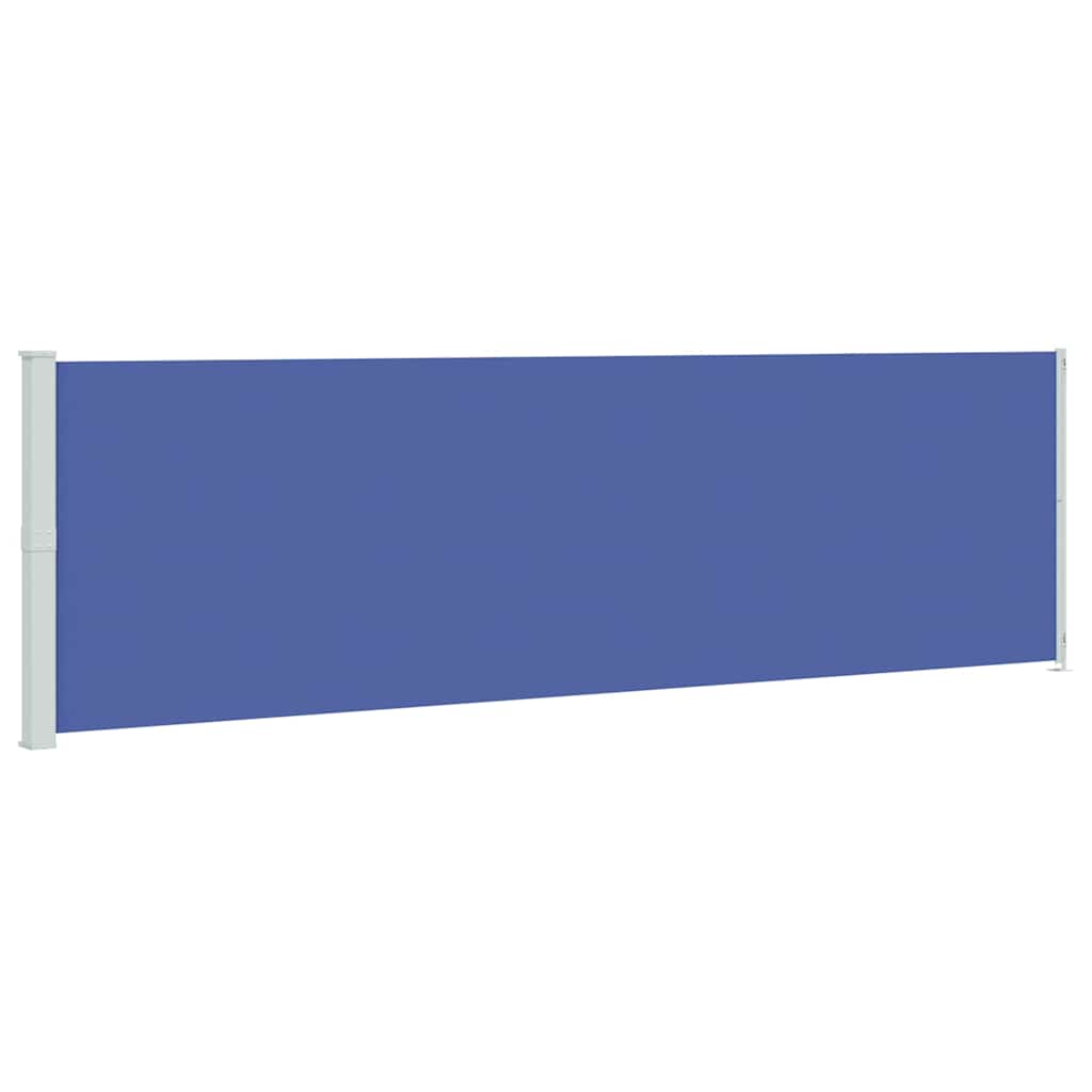 Patio Retractable Side Awning 180x614 cm Drop 600 cm Width 180 cm Blue