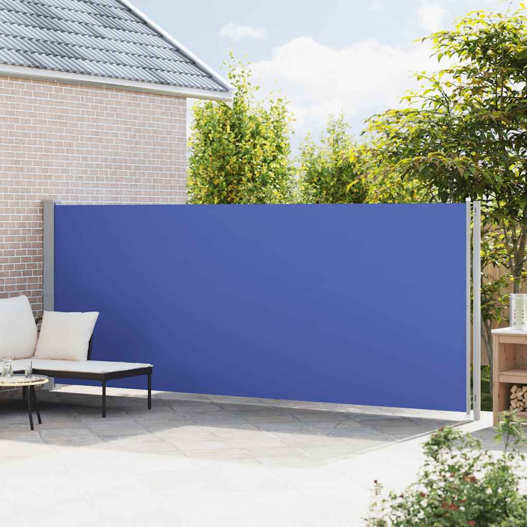 vidaXL Patio Retractable Side Awning 180x600 cm Blue 3