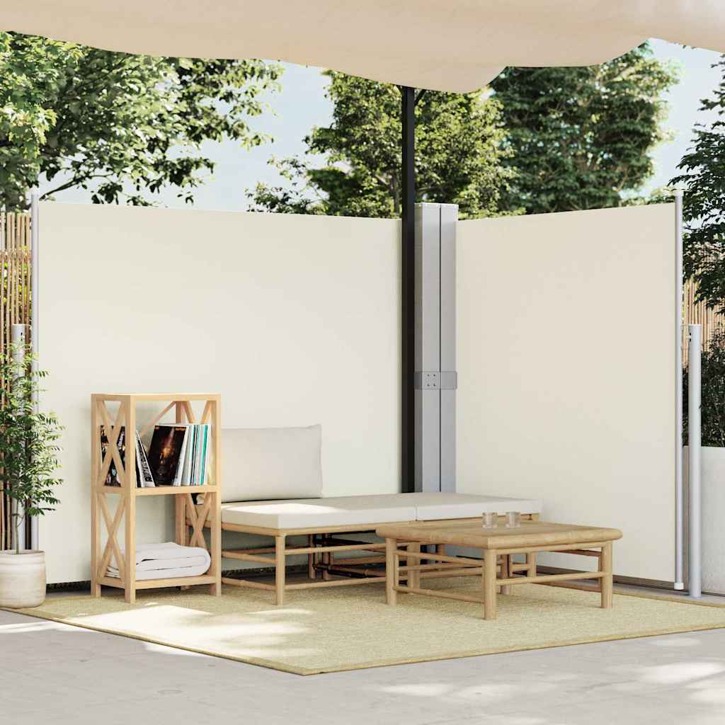 vidaXL Side Awning | Cream | Polyester with PU coating, steel, aluminium 1