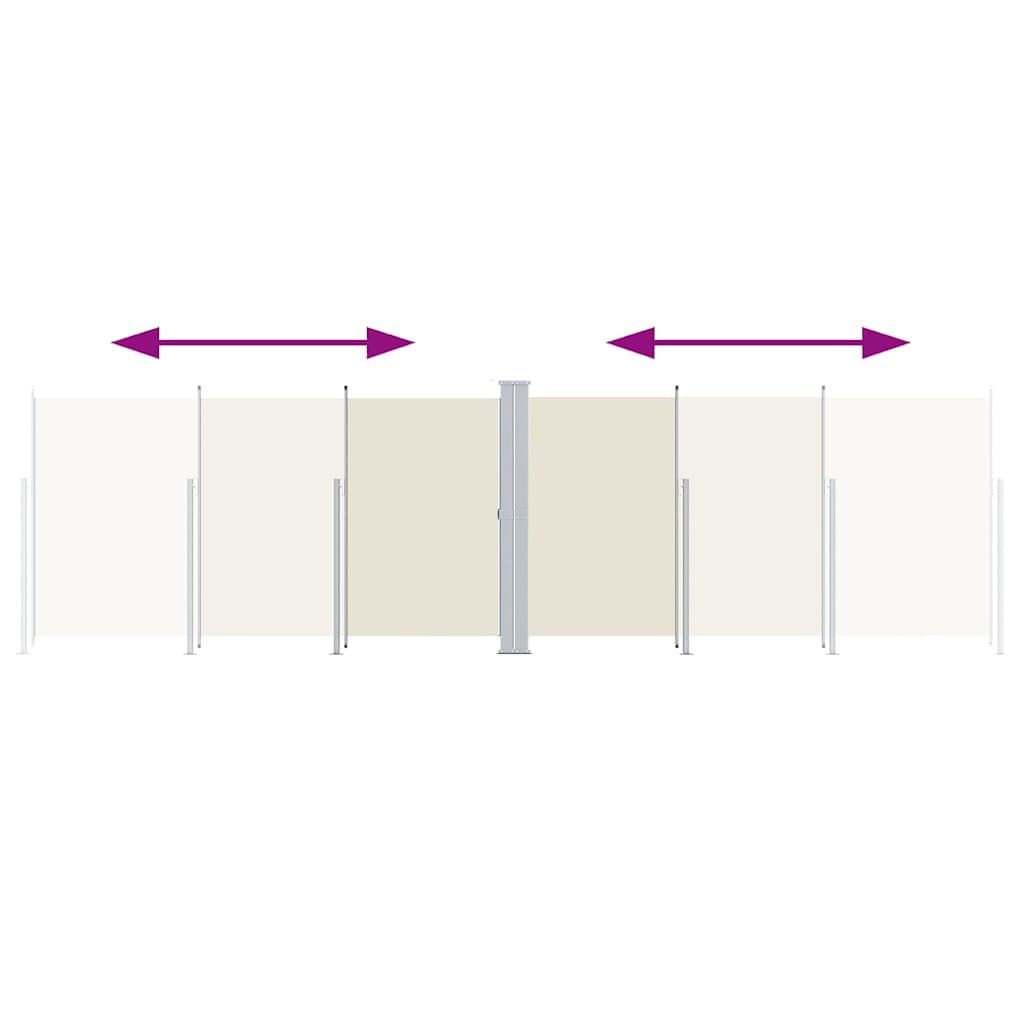 vidaXL Side Awning | Cream | Polyester with PU coating, steel, aluminium 3