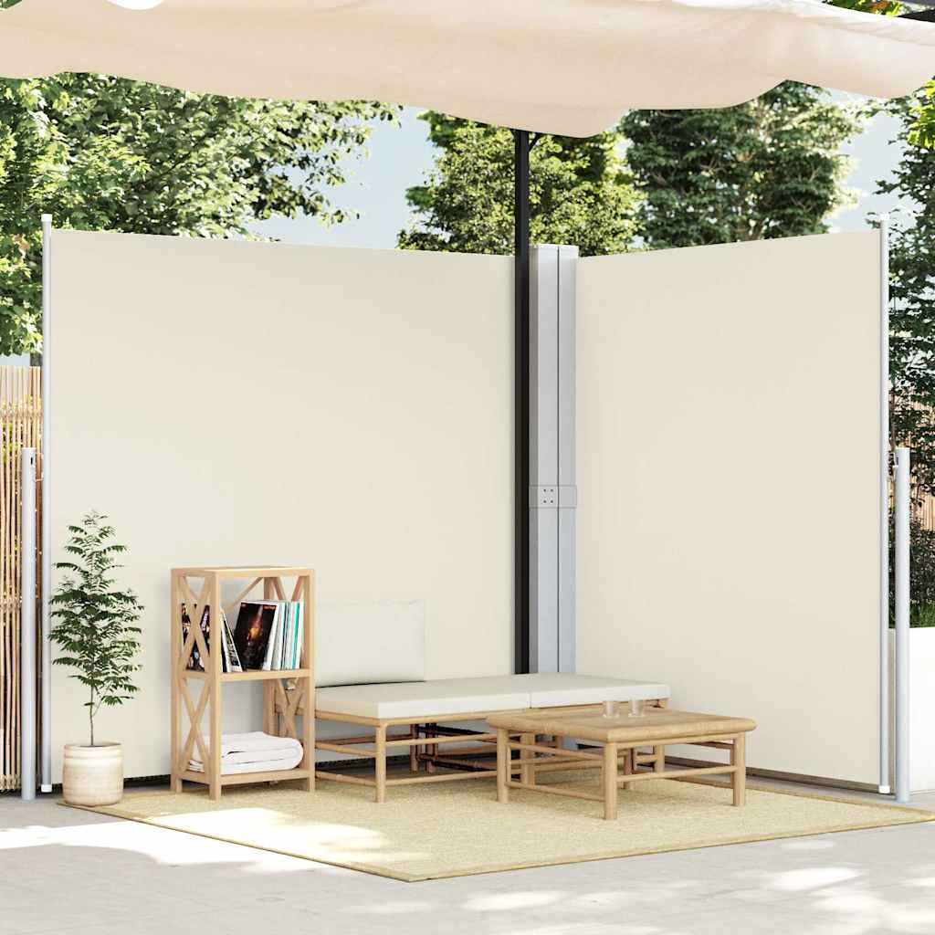 vidaXL Side Awning | Cream | Polyester with PU coating, steel, aluminium 1