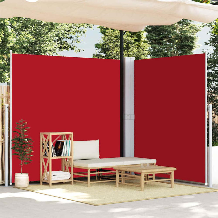 Retractable Side Awning Red