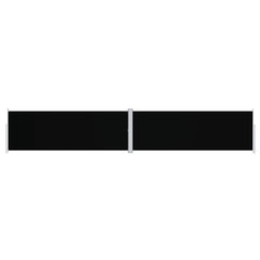vidaXL Retractable Side Awning Black 180x1000 cm 2