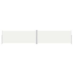 vidaXL Retractable Side Awning Cream 200x1000 cm 2