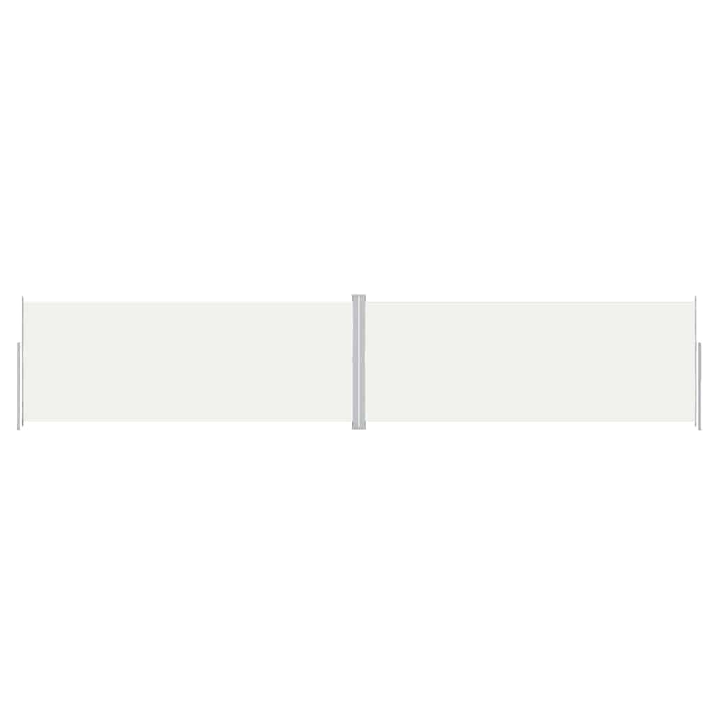 vidaXL Retractable Side Awning Cream 200x1000 cm 2