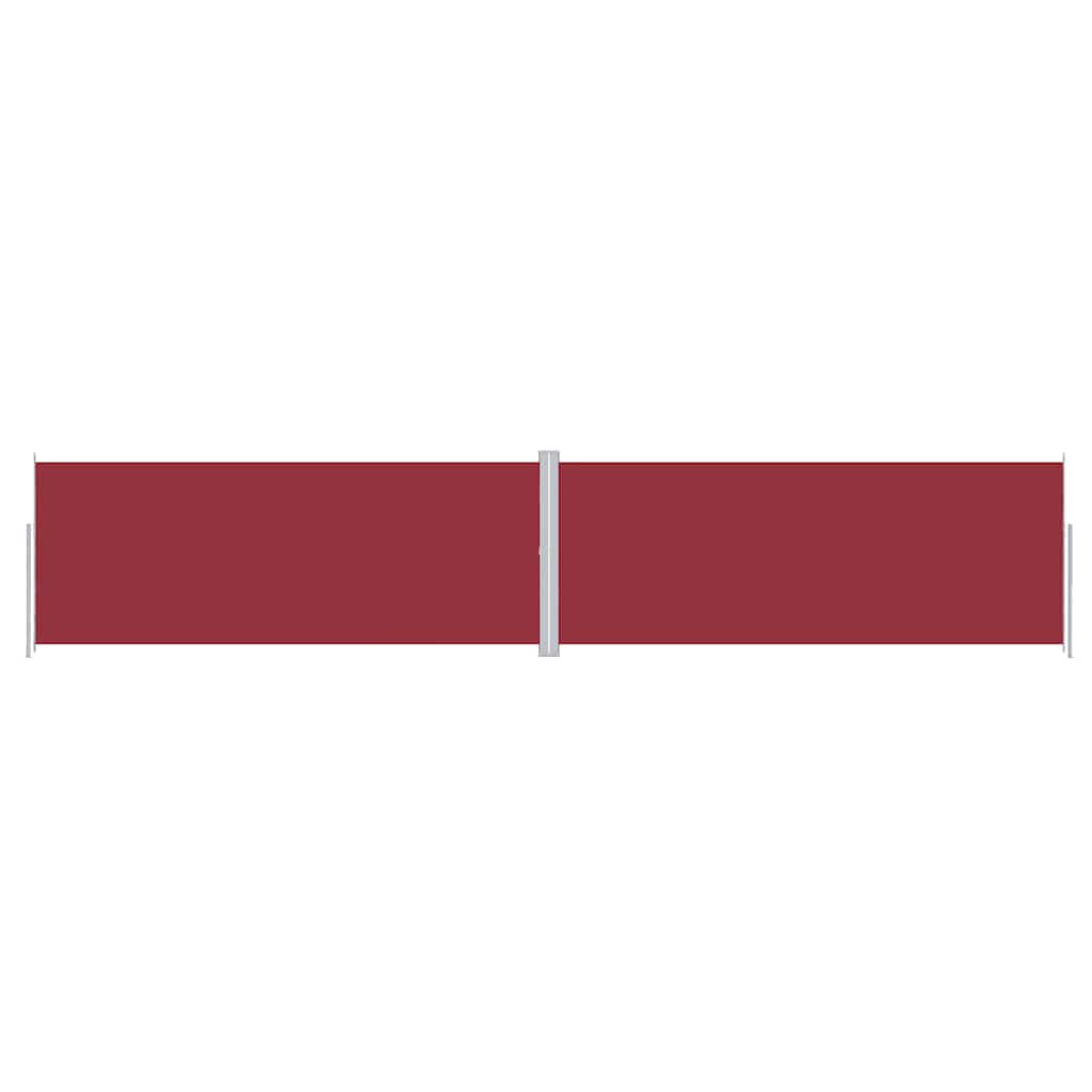 vidaXL Retractable Side Awning Red 200x1000 cm 2