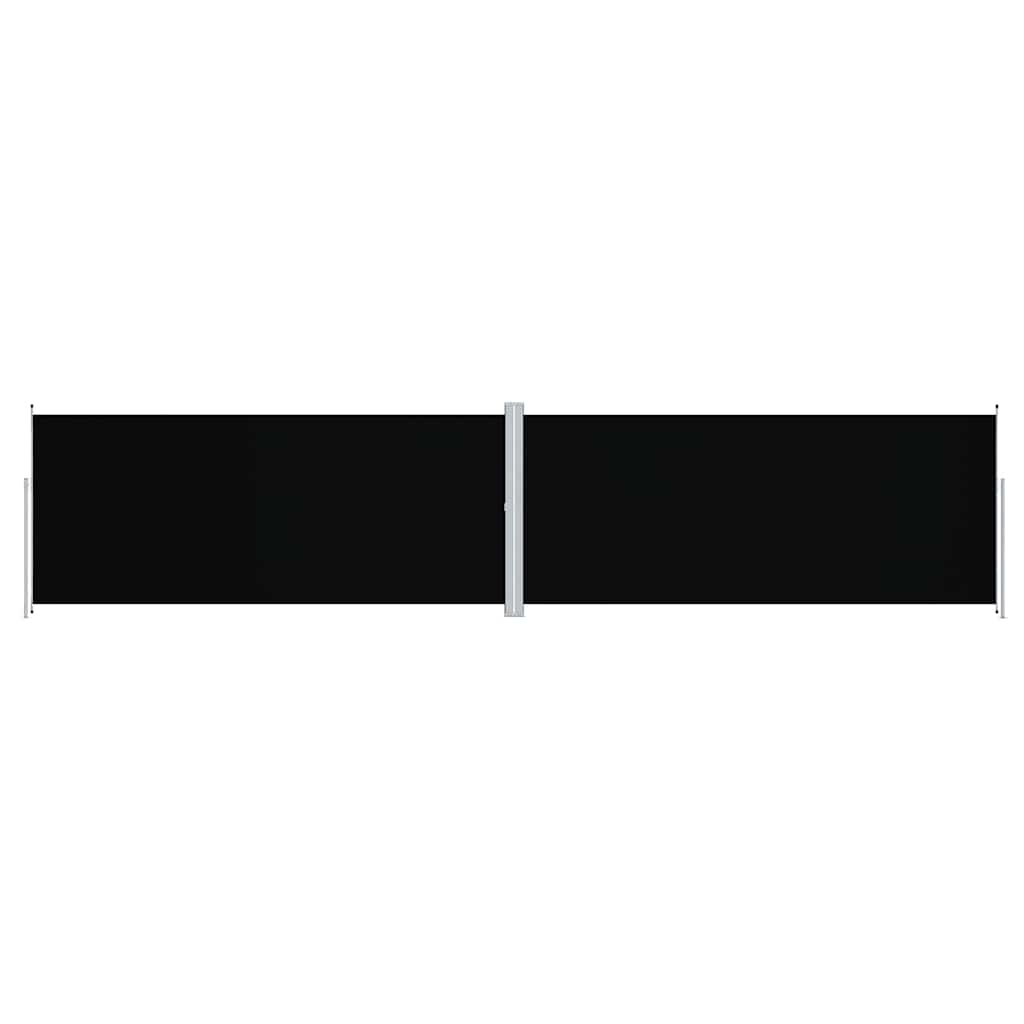 Retractable Side Awning Black 220 x 1000–220 x 1200 cm 220 x 1000 cm