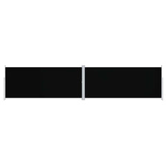 Retractable Side Awning Black 220 x 1000–220 x 1200 cm 220 x 1000 cm