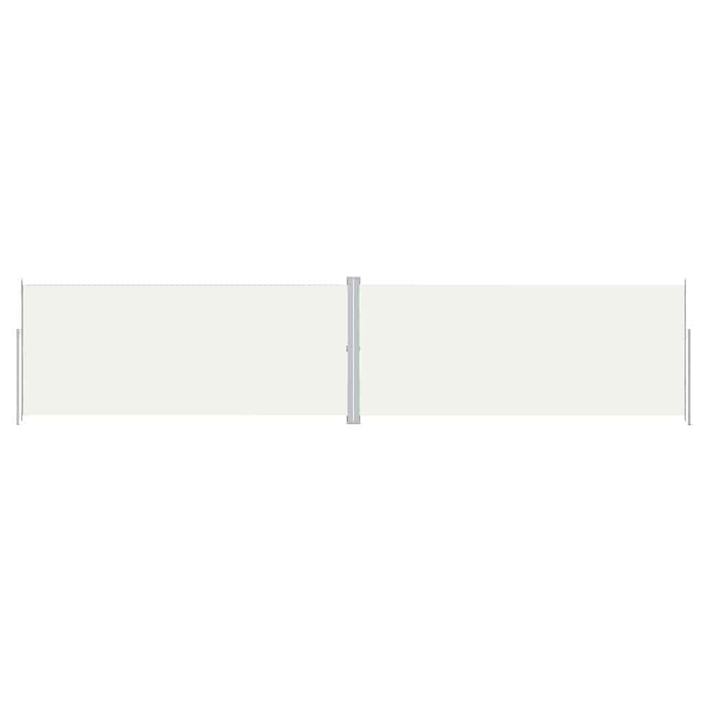 vidaXL Retractable Side Awning Cream 220x1000 cm 2