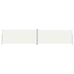 vidaXL Retractable Side Awning Cream 220x1000 cm 2