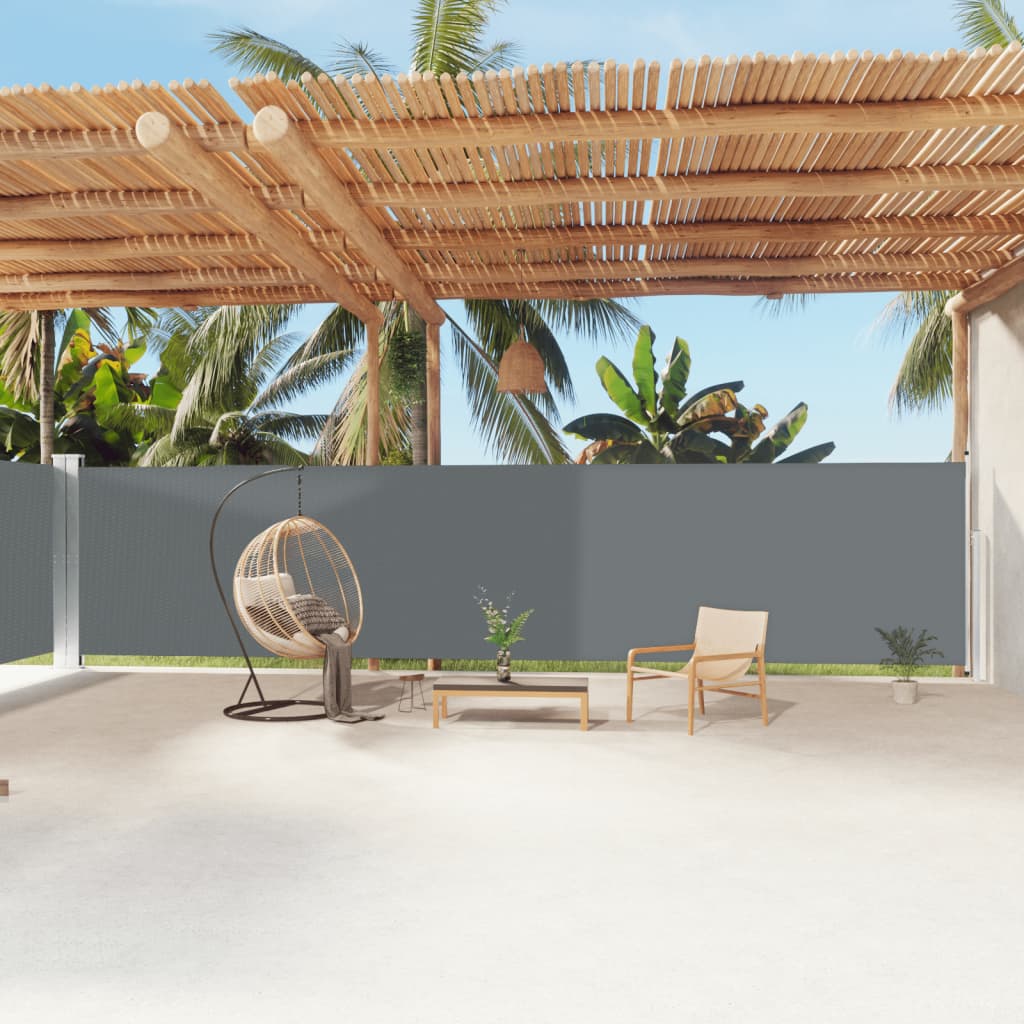 vidaXL Retractable Side Awning Anthracite 180x1200 cm 1
