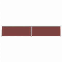 vidaXL Retractable Side Awning Brown 220x1200 cm 2