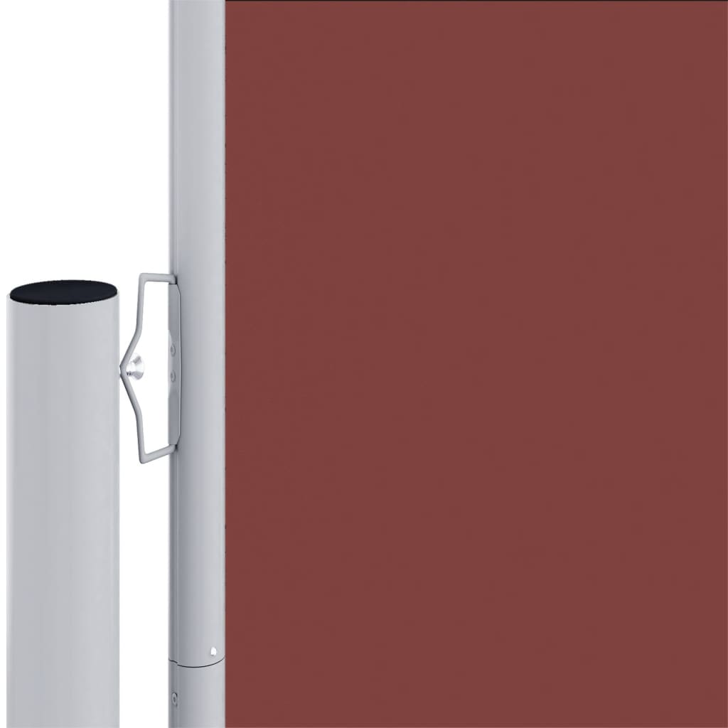 vidaXL Retractable Side Awning Brown 220x1200 cm 3