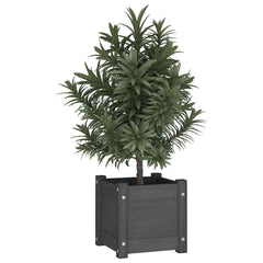 vidaXL Planter | Set of 2 | Grey | Solid Pinewood | 31 cm | Planters | Planter 3