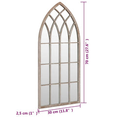 vidaXL Mirror | Sand | Iron | 70 x 30 cm | Decorative Inlays | Mirror | Gothic 6
