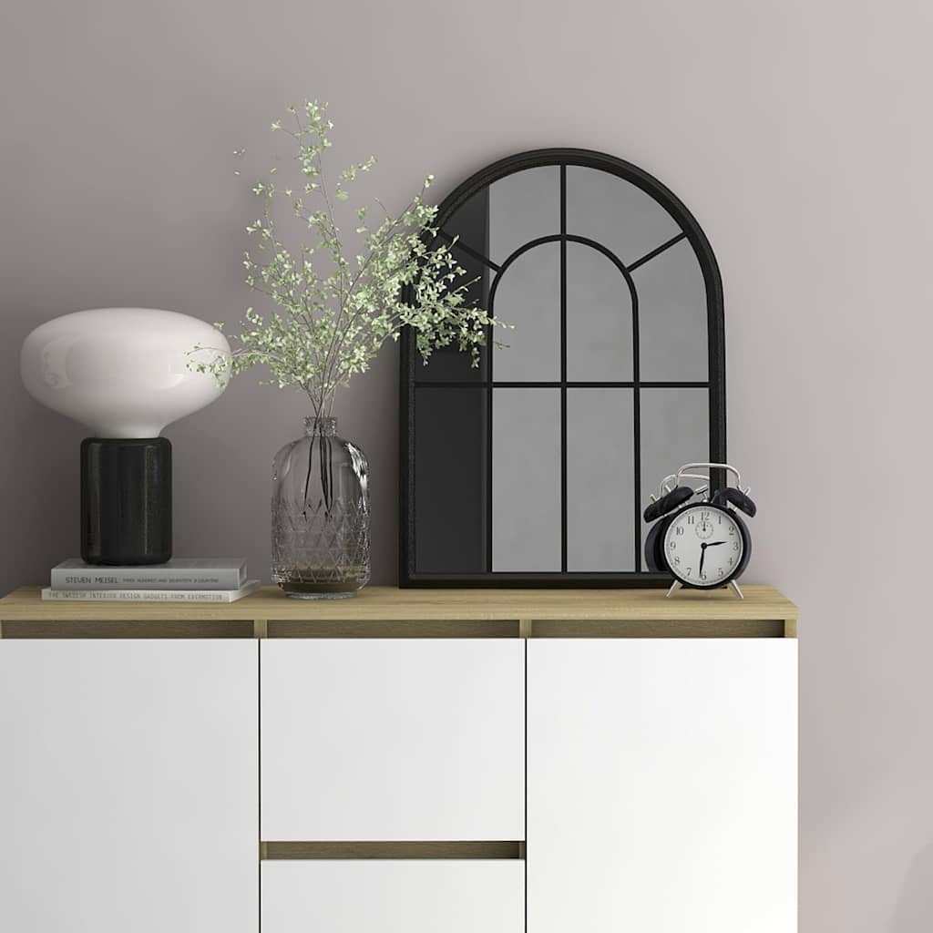 vidaXL Mirror Black 60x45 cm Iron for Indoor Use 1