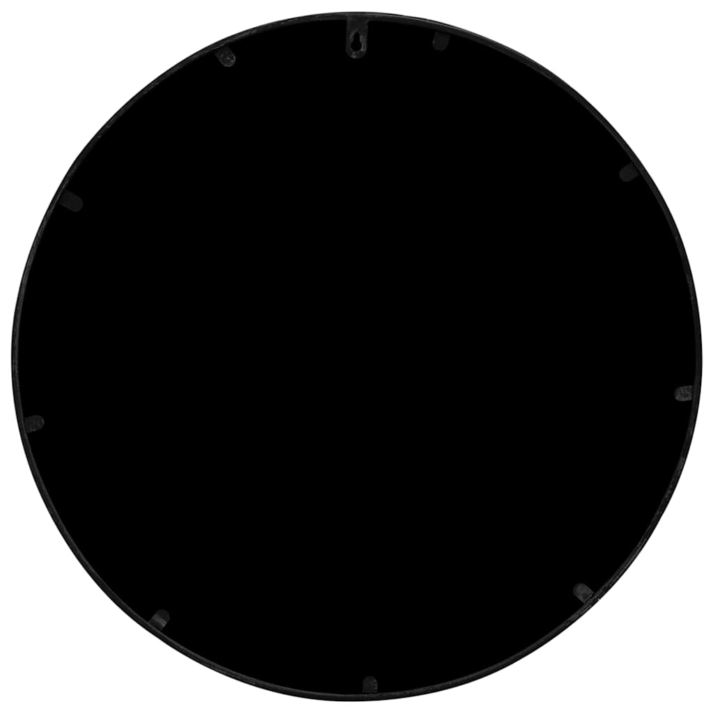 vidaXL Mirror | Black | Iron, Glass | 40 cm | Decorative Inlays | Mirror | Round 4