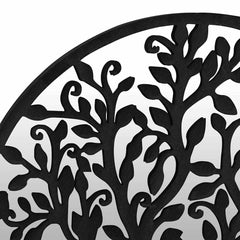 vidaXL Mirror | Black | Iron, Glass | 40 cm | Decorative Inlays | Mirror | Round 5