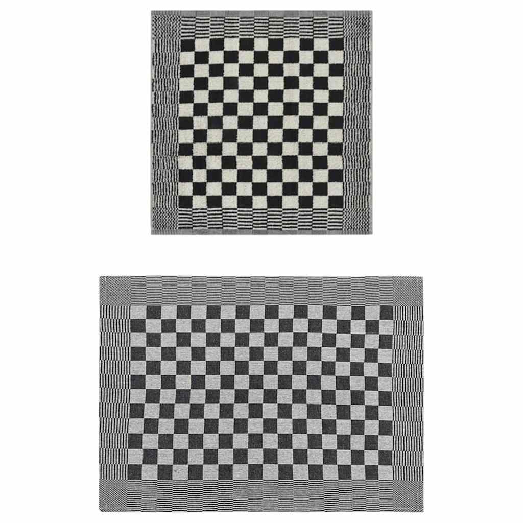 vidaXL Towel Set | Set of 50 | Black and White | 100% Cotton | Various Sizes 2