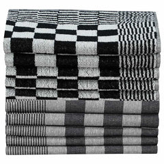 vidaXL Towel Set | Set of 50 | Black and White | 100% Cotton | Various Sizes 3