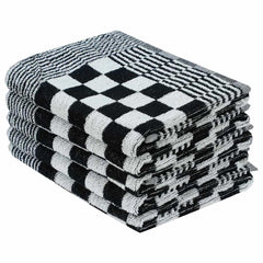 vidaXL Towel Set | Set of 50 | Black and White | 100% Cotton | Various Sizes 4