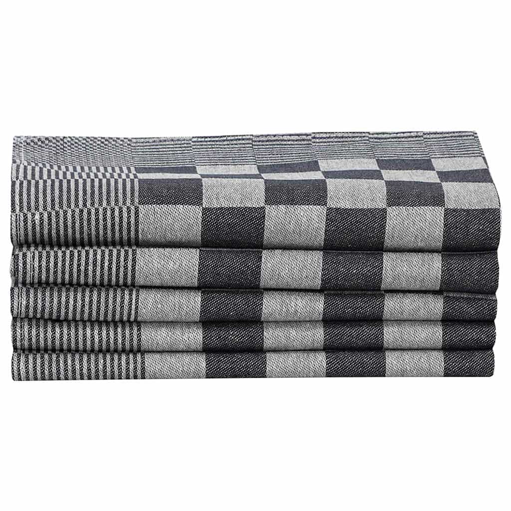 vidaXL Towel Set | Set of 50 | Black and White | 100% Cotton | Various Sizes 5