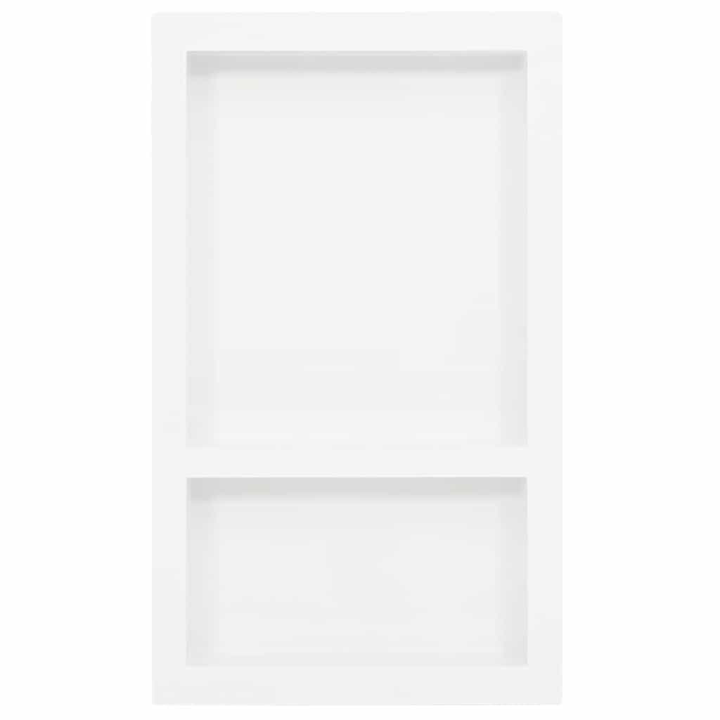 vidaXL Shower Niche with 2 Compartments High Gloss White 41x69x9 cm 2