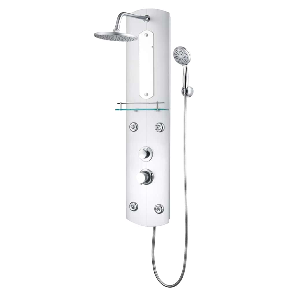 151421 vidaXL Shower Panel Unit 25x43x110 cm Silver 3