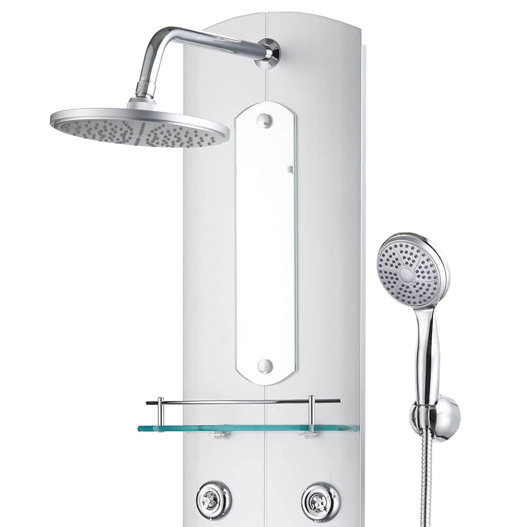 151421 vidaXL Shower Panel Unit 25x43x110 cm Silver 4