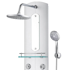 151421 vidaXL Shower Panel Unit 25x43x110 cm Silver 4