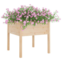 vidaXL Garden Planter | Natural wood | Solid pinewood | 70 cm | Durable 3