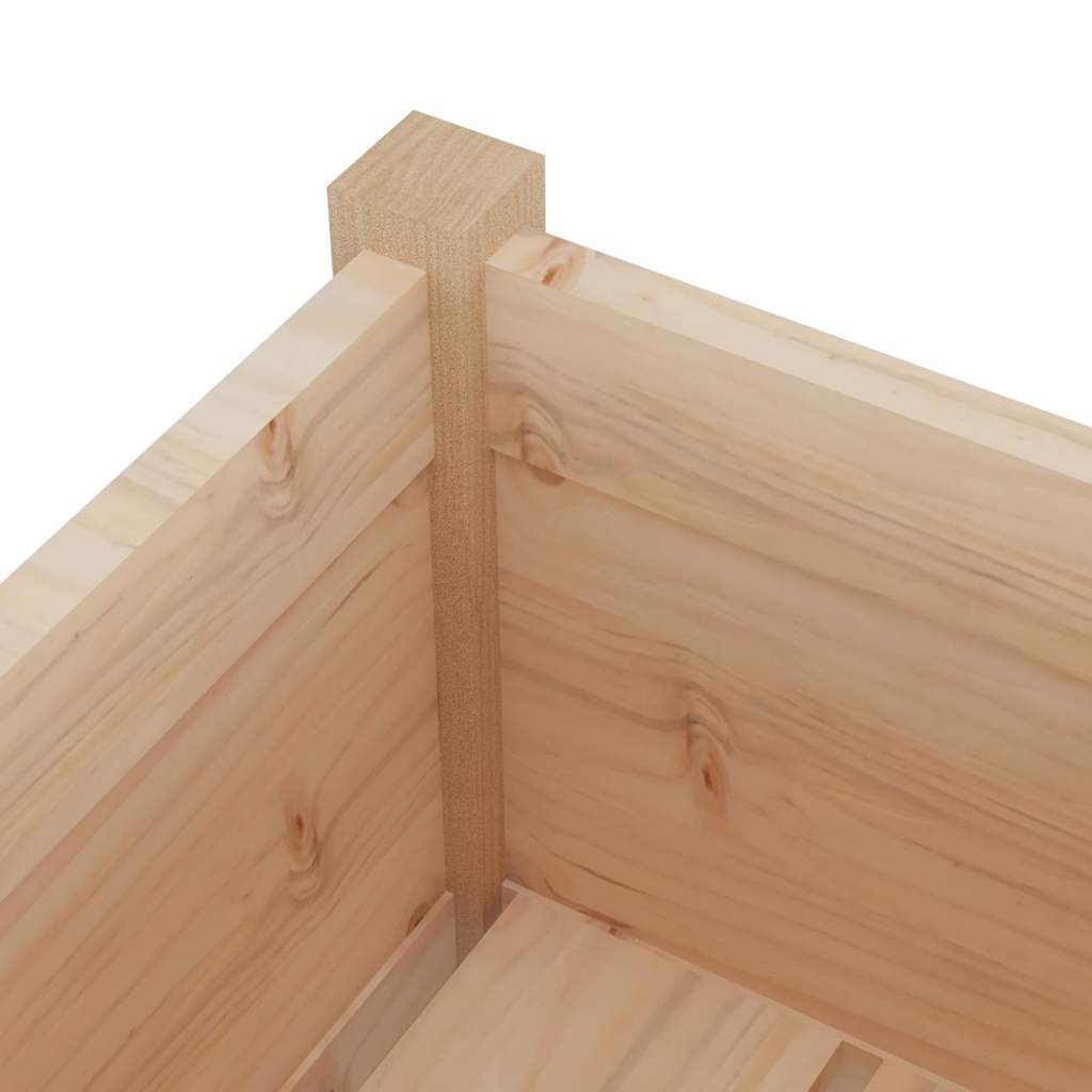 vidaXL Garden Planter | Natural wood | Solid pinewood | 70 cm | Durable 5