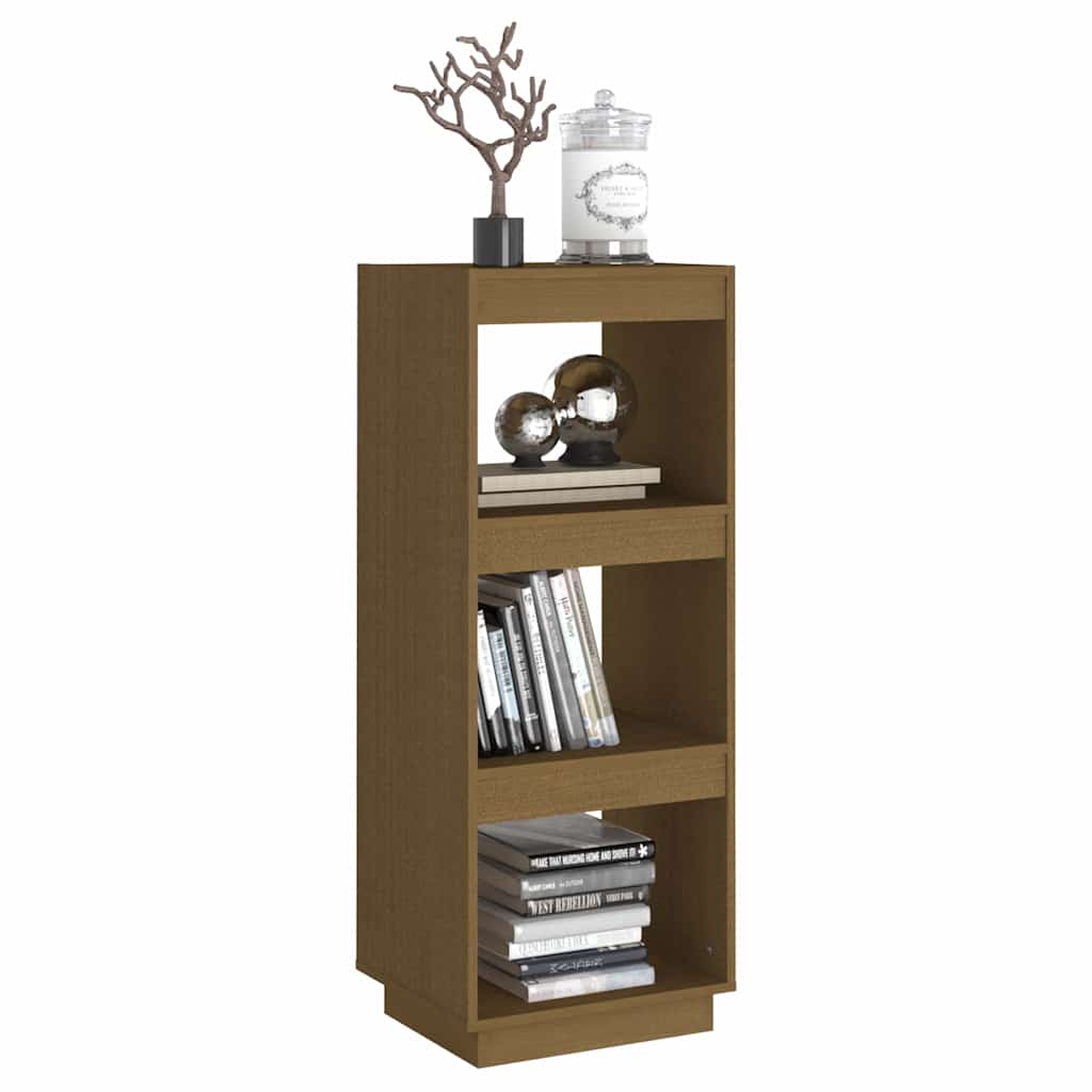 vidaXL Book Cabinet | Honey Brown | Solid Pinewood | Medium | Book Cabinet 4