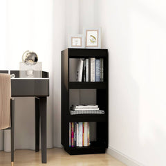 vidaXL Book Cabinet | Black | Solid Pinewood | Medium | Book Cabinet 3