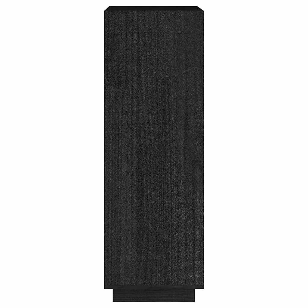 vidaXL Book Cabinet | Black | Solid Pinewood | Medium | Book Cabinet 6