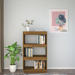 vidaXL Book Cabinet | Honey brown | Solid pinewood | Medium | Book Cabinet 3