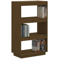 vidaXL Book Cabinet | Honey brown | Solid pinewood | Medium | Book Cabinet 4